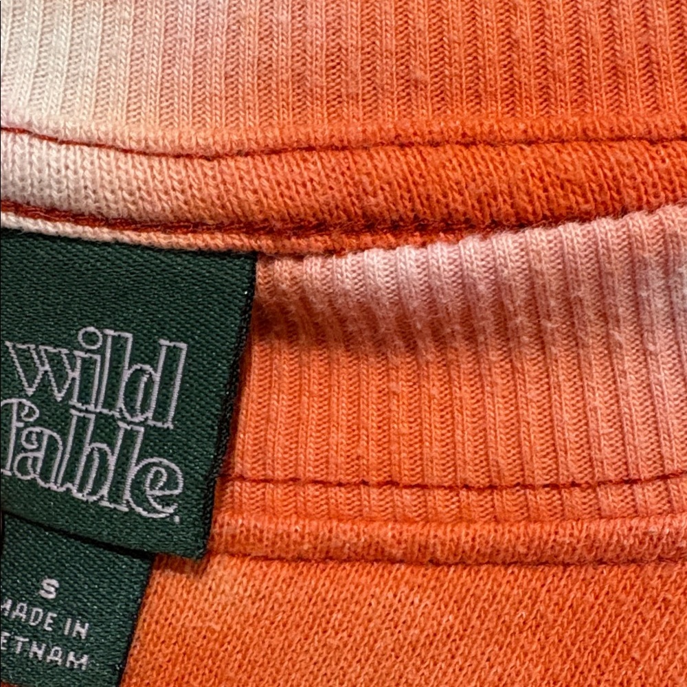 Wild Fable Tie-Dye Cropped Hoodie - Pink, Orange, Blue - Picture 3 of 4
